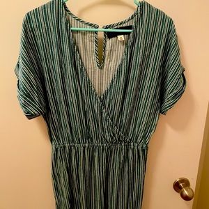 Green Stripped Jumpsuit For women